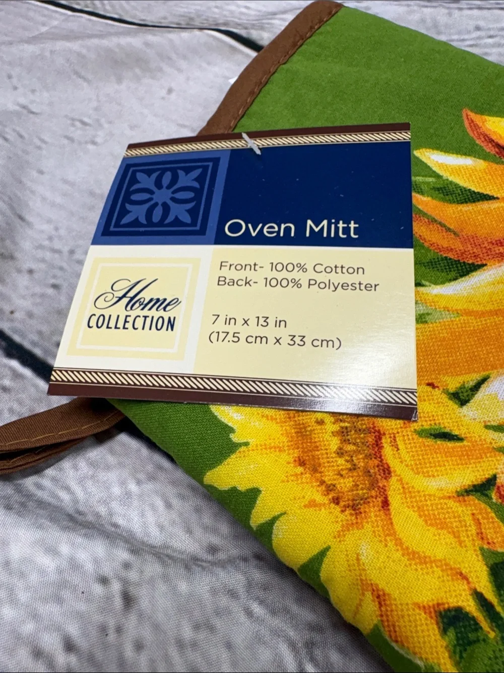 Home Collection Sunflower Kitchen Linen Set - Yellow & Green